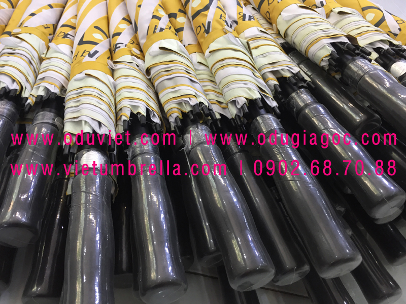xưởng sản xuất ô dù cầm tay in logo quảng cáo